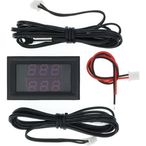 4-28V 3 Bit Precision LED Digital Temperature Controller thermostat Cooler Heater thermoregulator w/Dual NTC Waterproof Probe
