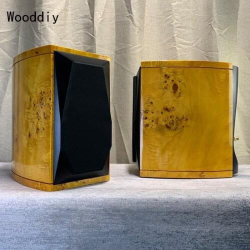 Wooddiy 6.5 Inch Speaker Cabinet Empty Box Two-way Customized Shell Birch Plywood Waist Drum Radian HIFI DIY Speaker