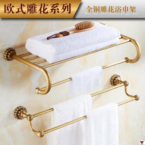 Antique Towel Rack Towel Rack Copper European Retro Bathroom Rack Bathroom Bathroom Hardware Pendant Set