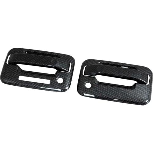 For 04-14 Ford F-150 2DR Carbon Fiber Look Door Handle Cover (With Key Pad)(With Passenger Key Hole)