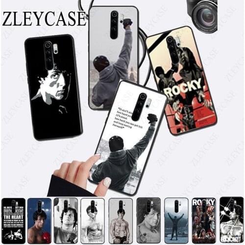Rocky Balboa black soft Phone Case for redmi note8pro note7 note5 note6pro 7 7A 8 8A Note8T note9s note9pro Coque Shell