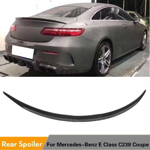For Mercedes-Benz E Class W238 C238 E250 E400 E500 E550 2017 - 2019 Carbon Fiber Rear Trunk Spoiler Wing Boot Lip