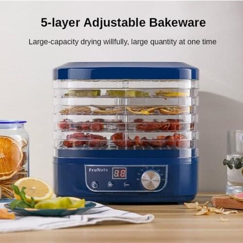 Electric Fruit Fish Dryer For Vegetables 5 Trays Food Dehydrator For Fruit Vegetable Tools Food Processor Drying Machine