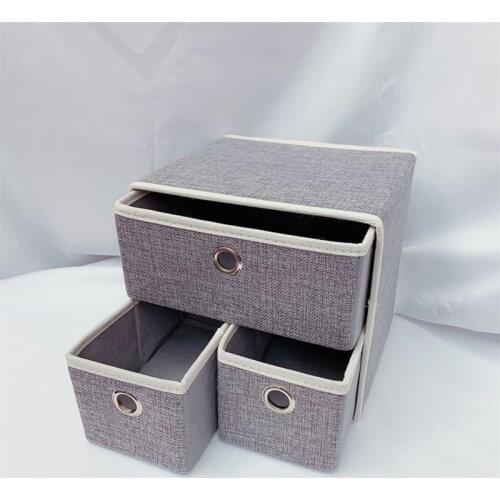 Double Drawer Type Square Row Storage Box Bed Student Dormitory Upper Bunk Cosmetics Sundries Bedroom