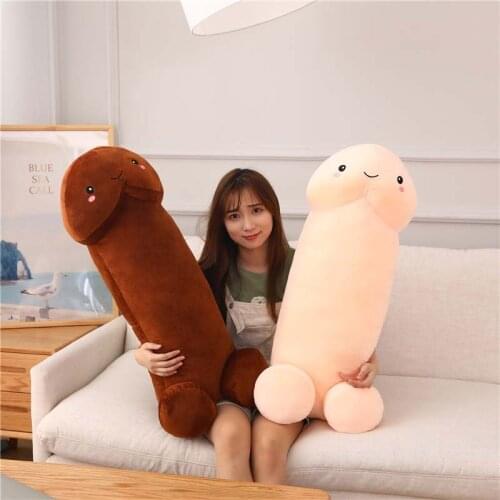 Kawaii Plush Penis Cute Sexy Penis Plush Toys Long Pillow Soft Toys Stuffed Funny Soft Cushion Simulation Gift for Girlfriend