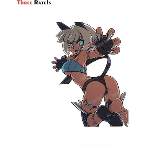 Three RatelsB105 Ms. Fortune Skullgirls Car Stickers Helmet Sunscreen Vinyl JDM Bumper Waterproof Camper Decal