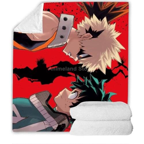 Anime My Hero Academia Blanket 3D Print Fleece Blankets For Beds Home Textiles Luxury Soft Winter Warm Bedspread Kids Adult Gift