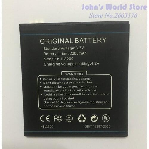 Original Battery for DOOGEE B-DG200 Smartphone 2200mAh Lithium-ion Battery for DOOGEE B-DG200 DG200 Mobile Phone battery