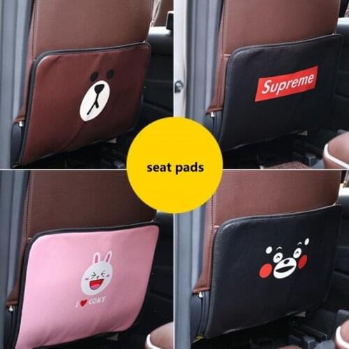 Car seat back pad anti-dirty pad creative cartoon chair back decorative pad rear child anti-kick pad