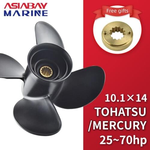 10.1x14 For Mercury Outboard Propeller 25hp 30hp 40hp 45hp 48hp 50hp 55hp 60hp 70hp Boat Motor Aluminum Screw 10.1*14 Inch