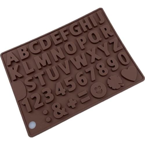 26 Letters and Number chocolate silicone mold fondant tool ice cube tray candy truffle
