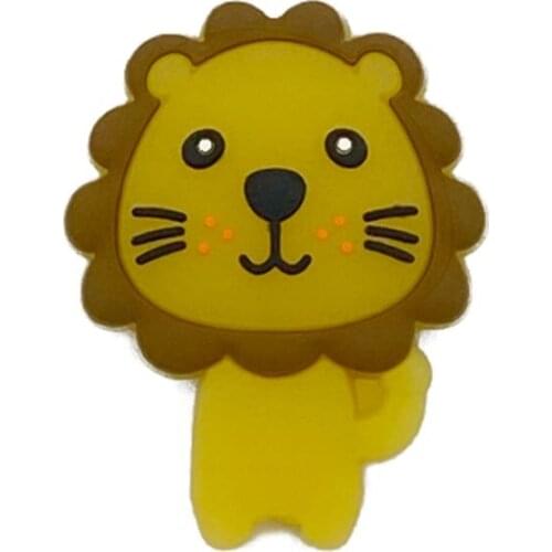 Lion Silicone Beads DIY Baby Teething Necklace Nursing Toy Accessories Newborn Teething Silicone Teethers