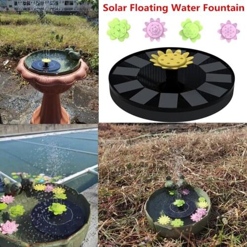 Flower Shape Solar Fountain for Garden Backyard Pond Outdoor Decoration