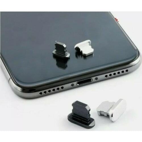 Anti Dust Plug For iPhone 12 11 Pro XS Max X XR 7 8 6 6S Plus 12 mini Metal Anti Dust Charging Charger Dock Plug Stopper