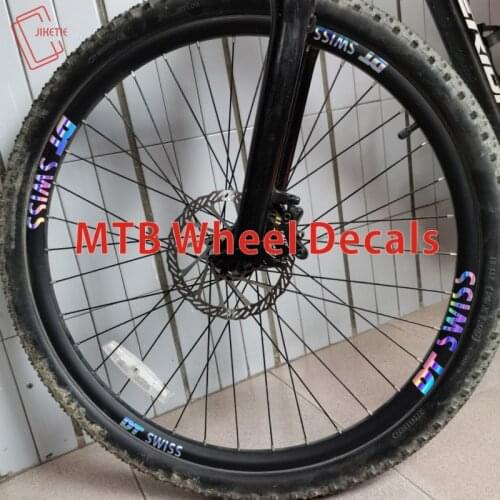 2Wheels/Set Stickers for Mountain Bike 26 27.5 29 MTB Bike Wheel Rim Cycling Racing Reflective Decals Wheel Decoration Decals