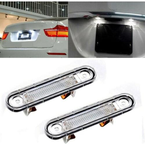 2 Pcs White LED License Plate Light Fit for W124 W201/202 Models