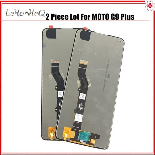 2 Pieces lot G9 Plus Display For Motorola MOTO G9 Plus LCD Display Screen Touch Digitizer Assembly For MOTO G9 Plus LCD
