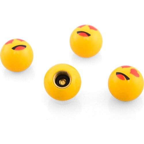 4pcs Tire Air Valve Cap Tyres Wheel Dust Stems Smile Face Caps Bolt In Type Ventil Valve For Auto Car Truck Motorcycle tires n