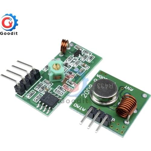 433Mhz RF Transmitter and Receiver Module Kit wireless Diy Kits Home Security Remote Control Switch Module