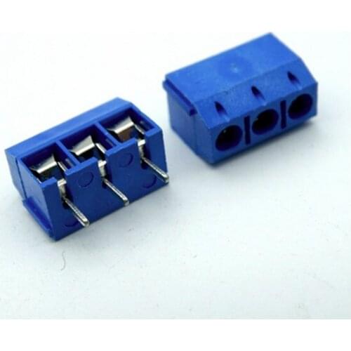 50pcs 3 Pin Screw Terminal Block Connector 5mm Pitch G