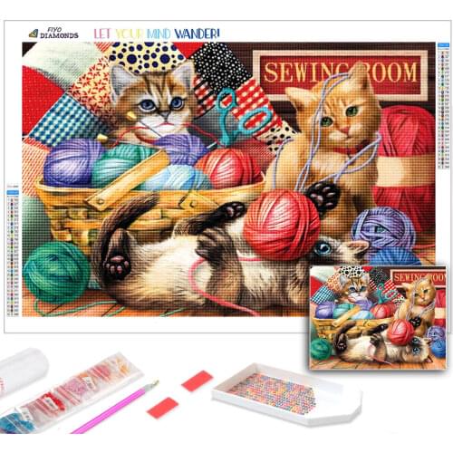 5D DIY Diamond Painting Cat Mosaic Sale Full Square Round Dog Diamond Embroidery Animals Cross Stitch Home Decoration Wall Art