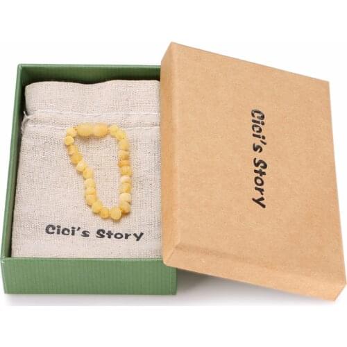 Baltic Amber Bracelet for Adult (Butterscotch Raw) - 2 Sizes