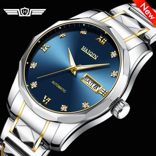 2020 Haiqin design stainless steel watch mens mechanical watch mens automatic watch men NH35 clock business relogio masculino