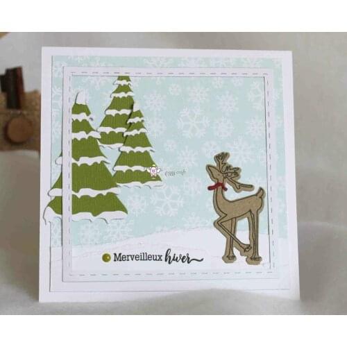 3Pcs Snow christmas tree Metal Cutting Dies Stencils DIY Scrapbooking Paper/photo Cards Embossing Dies