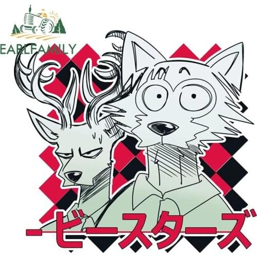 EARLFAMILY 13cm x 12.1 for Beastars Wolf Car Stickers Waterproof Decals Creative JDM Accessoires Windshield Funny Decor
