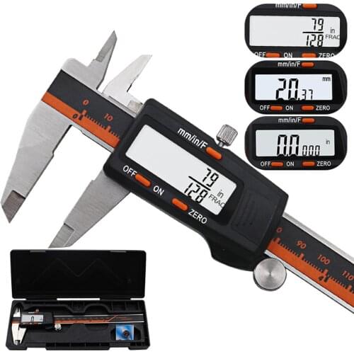 ET50 150mm Electronic Digital Caliper High-accuracy Stainless Steel LCD Display Digital Caliper 6 Inch Fraction / MM / Inch
