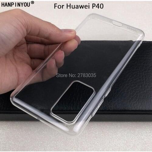 For Huawei P40 6.1" Glossy Snap Phone Case Crystal Invisible Hard PC Full Cover Clear Camera Protect Back Shell