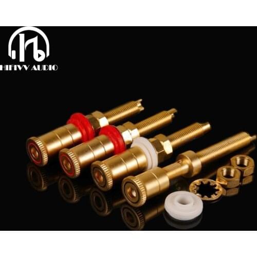 Hi end copper speaker plug socket hifi audio speaker connector amplifier terminal binding Post banana plug socket connector