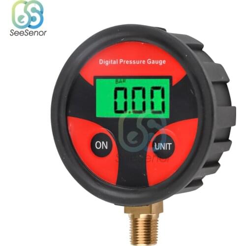 0-200PSI Air Pressure Gauge Digital Meter Tester Digital Tire Pressure Gauge Tool LCD Display for Car Truck Bike Auto Car Tyre