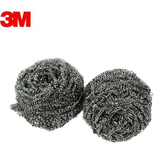 Steel ball brush pot for washing dishes, housework, kitchen cleaning tools, stainless steel, no shavings, 6 pieces