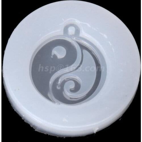 Chinese Style Tai-chi Jade Pendant Buddhism Silicone Mold Resin DIY Jewelry Mold