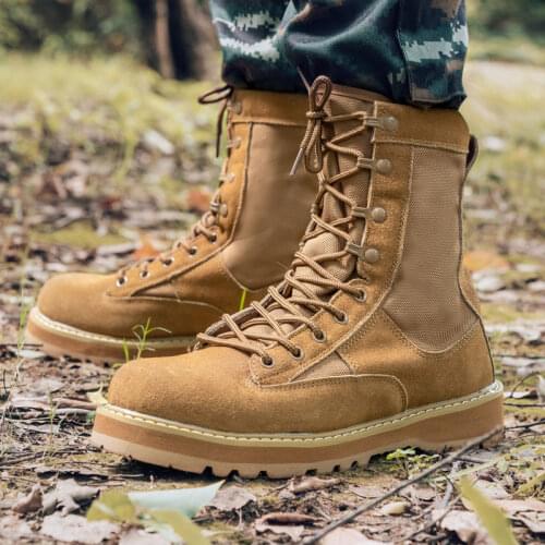 Rubber Sole Brown Combat Desert Boots Us Army Green Military Boot Tactical Beige Men Boots on Sale