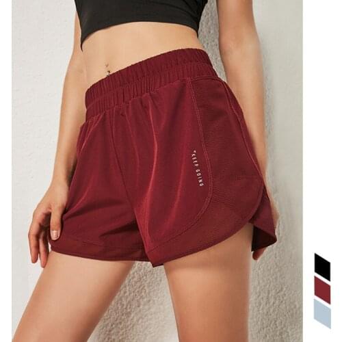 Summer Women Yoga Shorts Elastic Waist Ladies Athletic Shorts Jogging Fitness Running Workout Sport Shorts Gym Sportswear