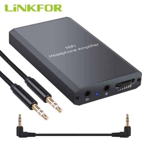 LiNKFOR HiFi Earphone Headphone Amplifier 16-300 3.5mm AUX Portable Amp For MP3 players iPods Laptops Mobile Phones