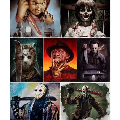 5D diy Diamond embroidery mosaic Horror IT film characters painting Full drill craft cross stitch kit Home decors Halloween Gift