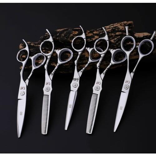 6.0 Top Professional Hair Scissors Set Cutting Barber Salon Haircut Thinning Shear Hairdressing Hair Tools Hair Cutting Scissors