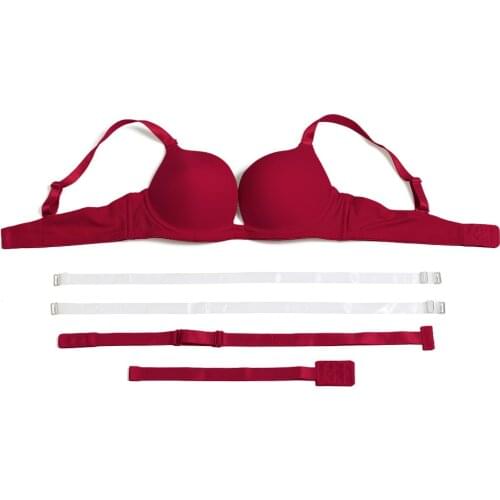 YBCG New Bra Red Sexy Lingerie Push Up Bras Cotton Comfortable Convertible Invisible Bras For Women Plunge Cross Magic Everyday