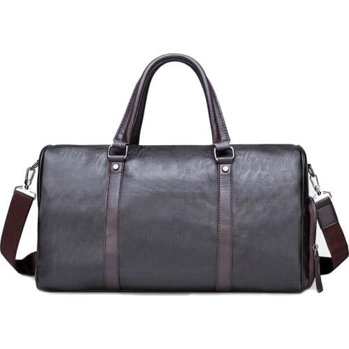 Top Quality Outdoor Travel Leather Handbag Dry And Wet Separation Shoulder Bags With Shoe Compartment