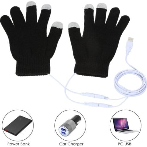 Heated Gloves Usb Warm Hand Heating Gloves Constant Temperature Portable Windproof Wearable Winter Mittens Перчатки С Подогревом