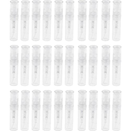 30Pcs Clear 2Ml Atomizer Plastic Bottle Spray Disposable Perfume Empty Sample Bottle for Travel Party