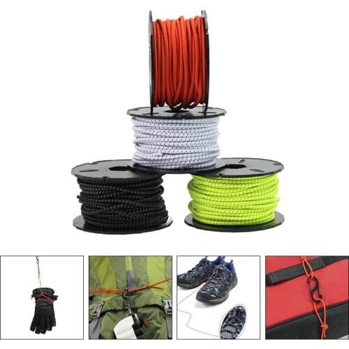 16.4 Yard 3mm Elastic Cord Stretchy Thread Heavy Duty Shock Ropes Beading Cord for Outdoor Survival Camping Hiking