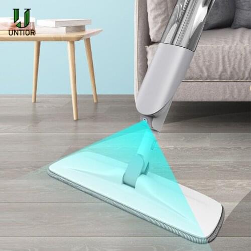 Microfiber Spray Mop Floor Stainless Steel Handle With Repalcement Polyester Microfiber Pad for Kitchen Bedroom Floor Cleaning