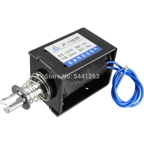 JF-1683B DC12V 24V 8KG 20mm Stroke Pull Push Type Solenoid Electromagnet Linear Motion