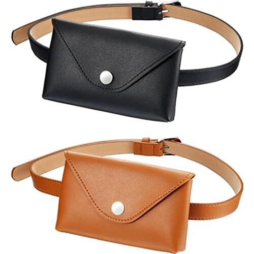 Fashion Womens Leather Waist Pouch Belt Bags with Removable Belt Girl Fanny Pack Luxury Coin Purse