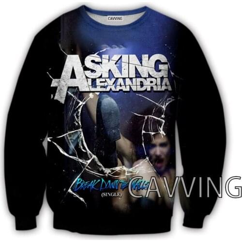 New Fashion Women/Mens 3D Print Asking Alexandria Crewneck Sweatshirts Harajuku Styles Tops Long Sleeve Sweatshirts C01