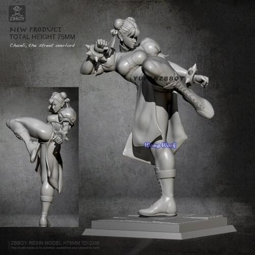 Wong Work Unpainted Resin 75mm Unassembled Garage Kits GK Model Kit Figure TD-2338